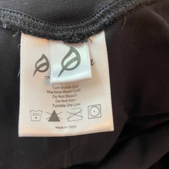 P'tula Black Jogger Leggings 77% Nylon 23% Spandex Size S High Waist Pocket - Picture 3 of 9